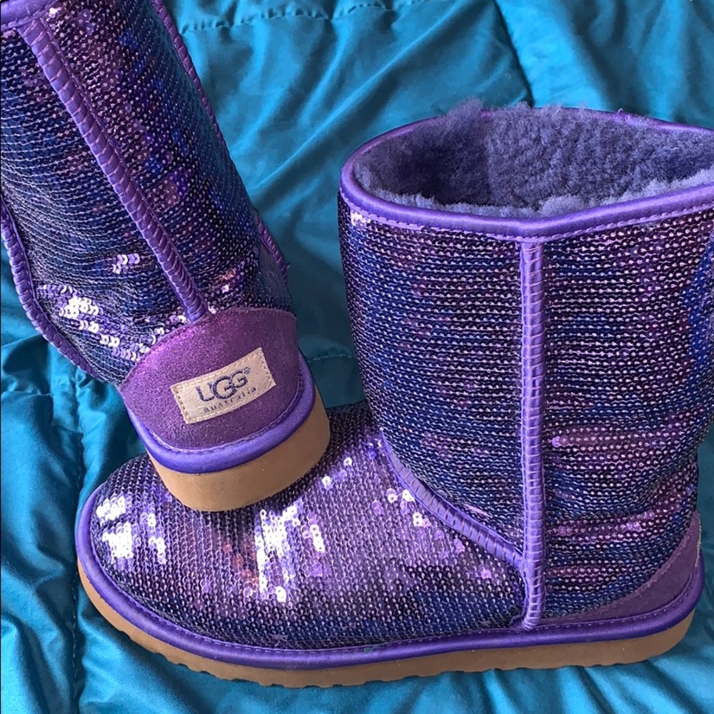 UGG sparkle purple worn 1 time